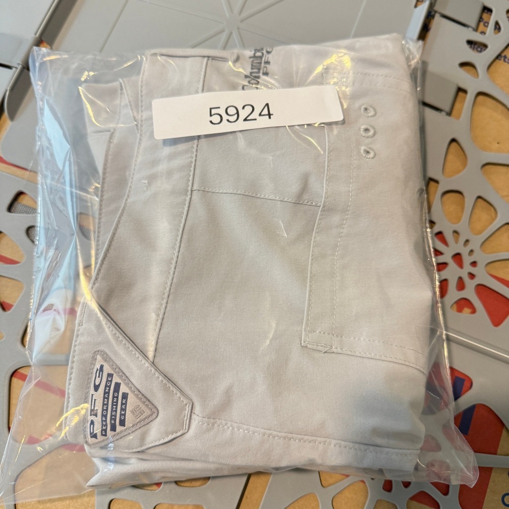 Columbia PFG Fishing Shorts Mens 34 Gray Performance Gear Outdoor Quick‎ Dry - Picture 7 of 7